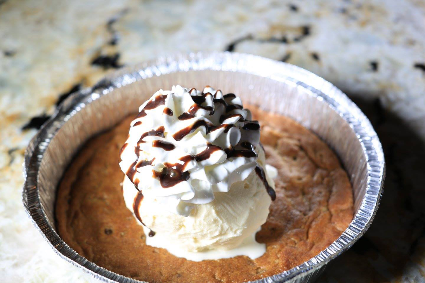 Joanies Pizzeria of Long Grove - Carolyn's Giant Chocolate Chip Cookie Sundae